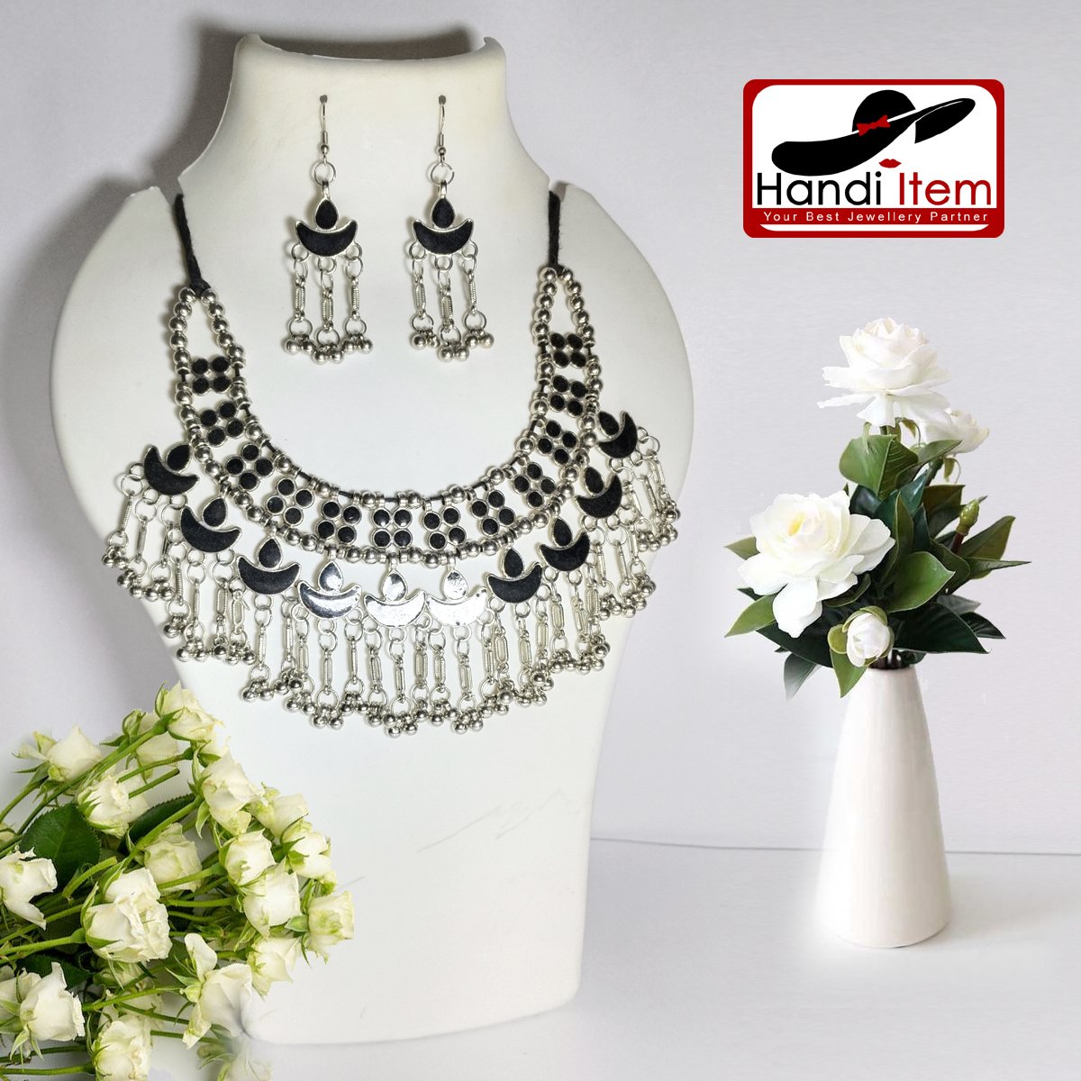 product51a Long Necklace with Black Color - Image 3